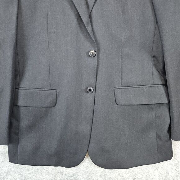 Jos. A. Bank Tailored Fit Blazer Black Size 42R 100% Wool Traveler's Collection - Picture 2 of 16